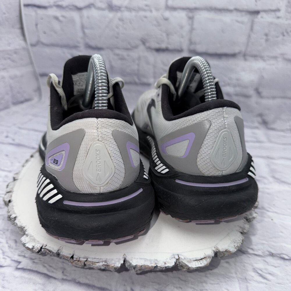 Brooks Adrenaline GTS 23 Womens Size 9.5 2A Gray Athletic Running Shoes Sneakers - Picture 3 of 12